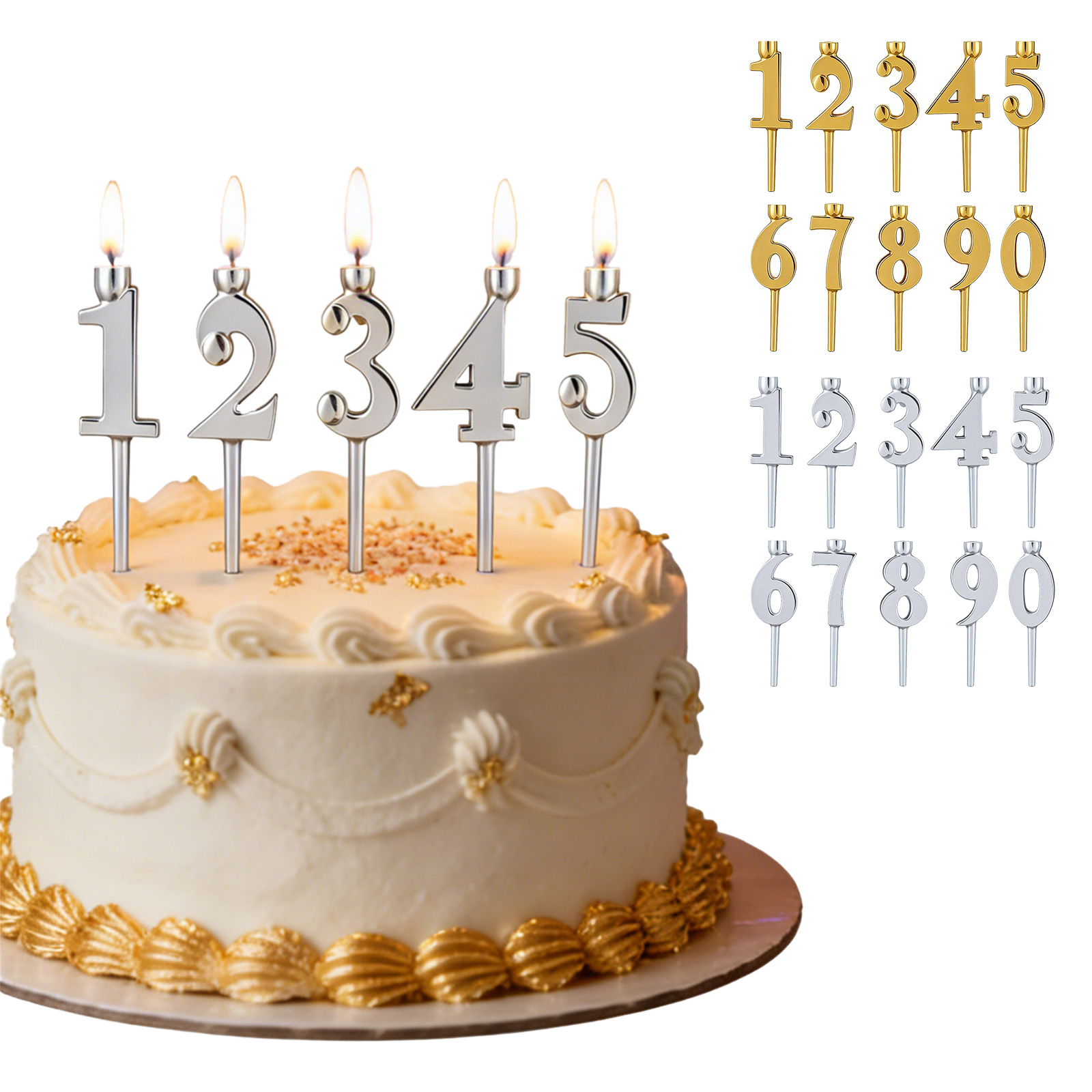 Candle Holder Set - Number Candle Holder Set 0-9 Cake