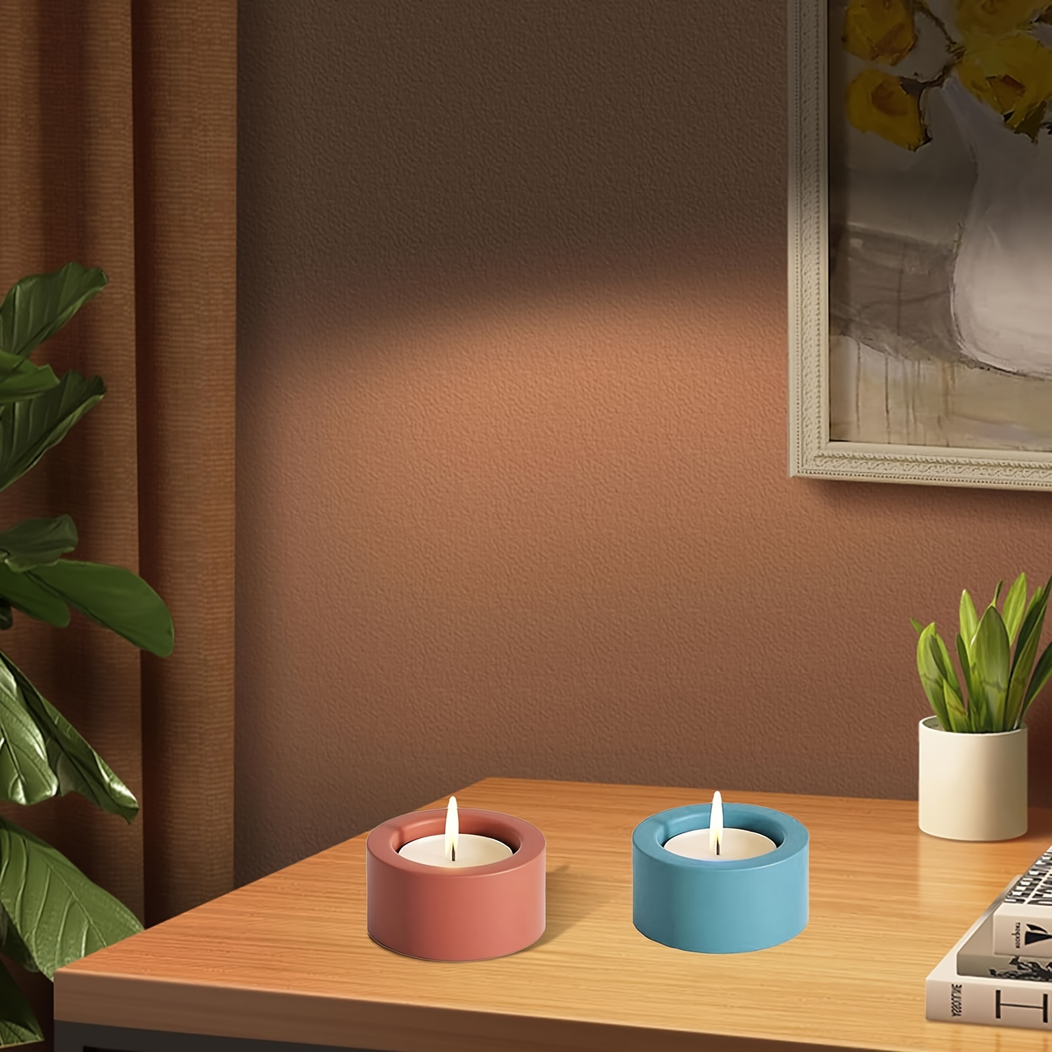 Candle Holder Set - 2 sets of resin silicone molds,