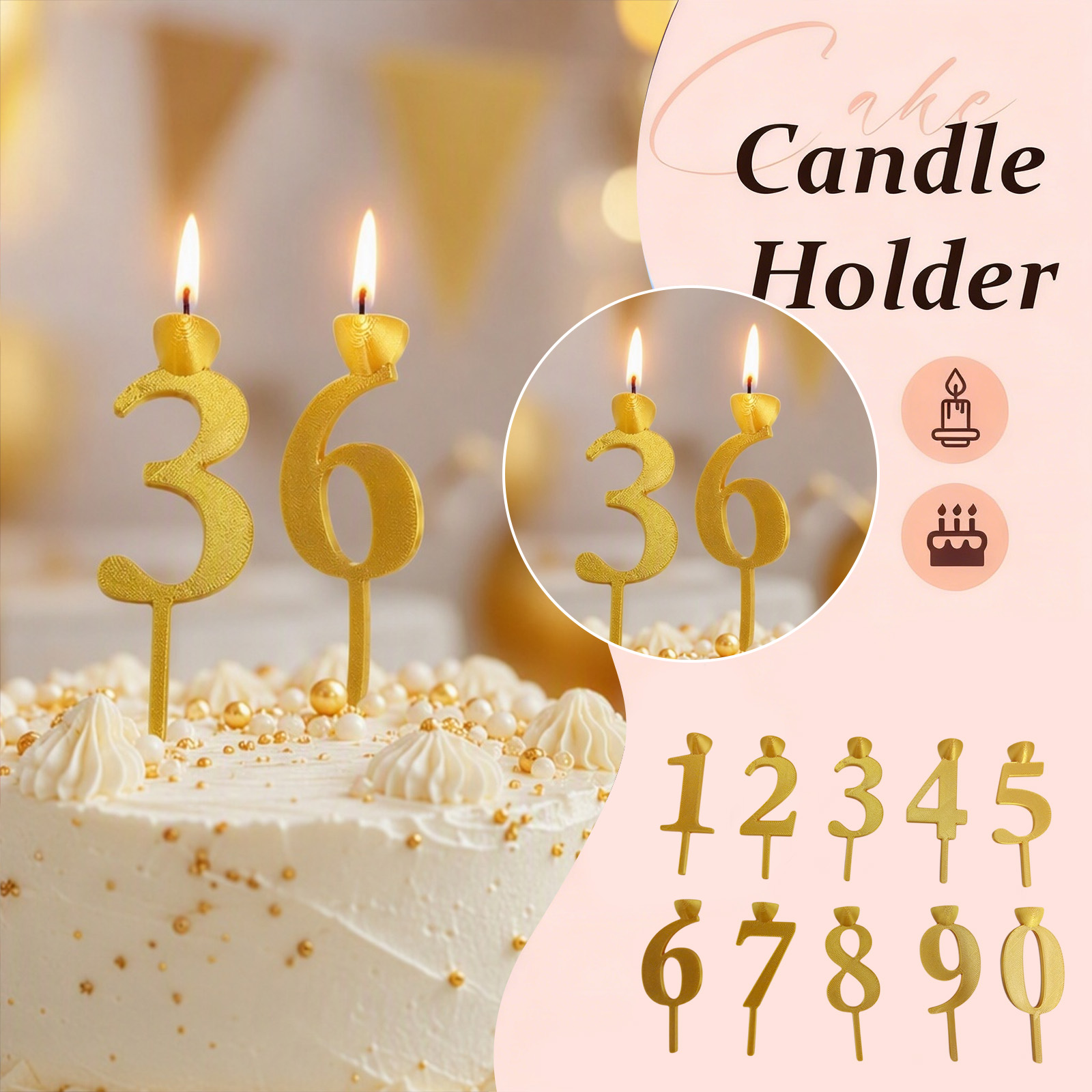 Number Candle Holder Set 0-9 C - Candle Holder Set 评论和价格