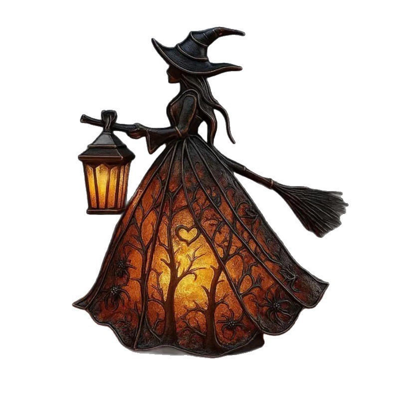 Witch Resin Tabletop Night Lig - Lighting Table Decor 评论和价格