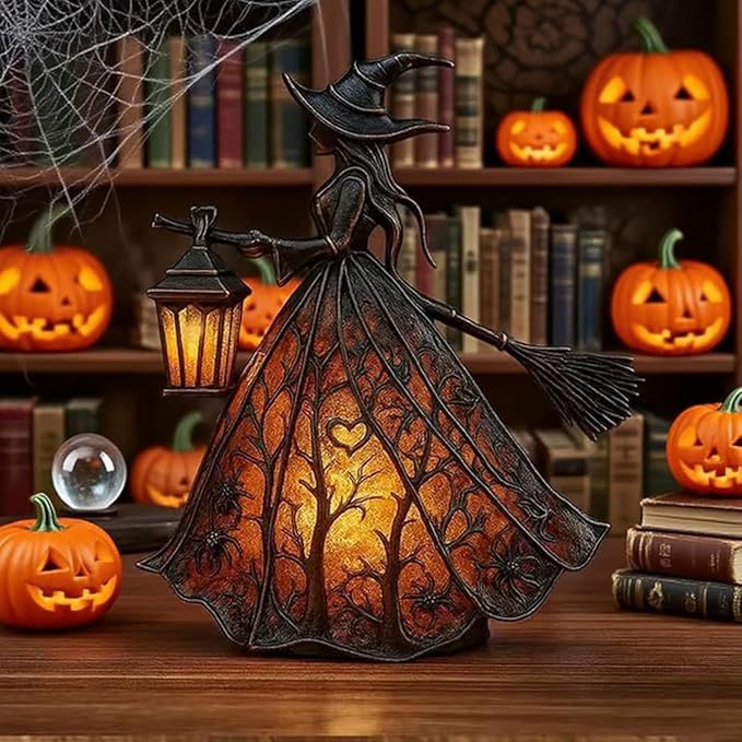 Witch Resin Tabletop Night Lig - Lighting Table Decor 评论和价格