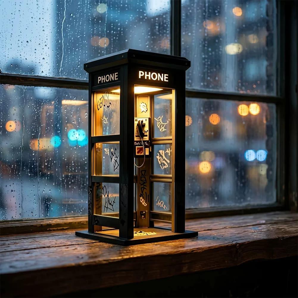 Retro Graffiti Phone Booth Tab - Decor Lighting Table Lamps 评论和价格