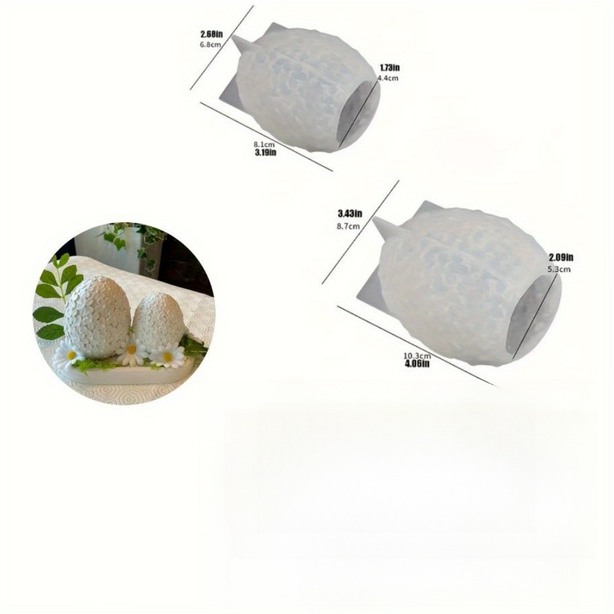 Resin silicone mold set of 2 p - Candle Holder Set 评论和价格