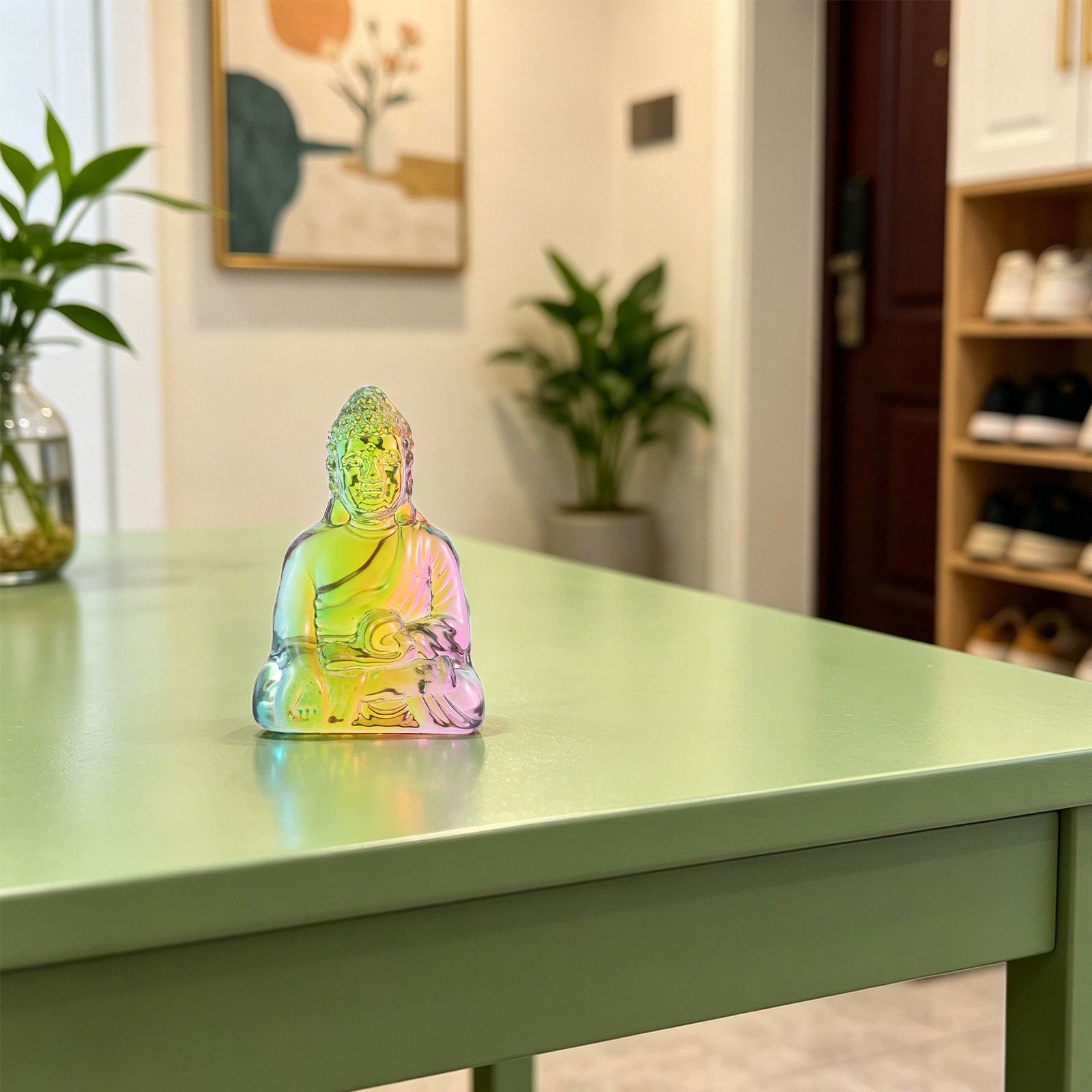 4.2 Inch Crystal Buddha Statue - Office Lighting Decor 评论和价格
