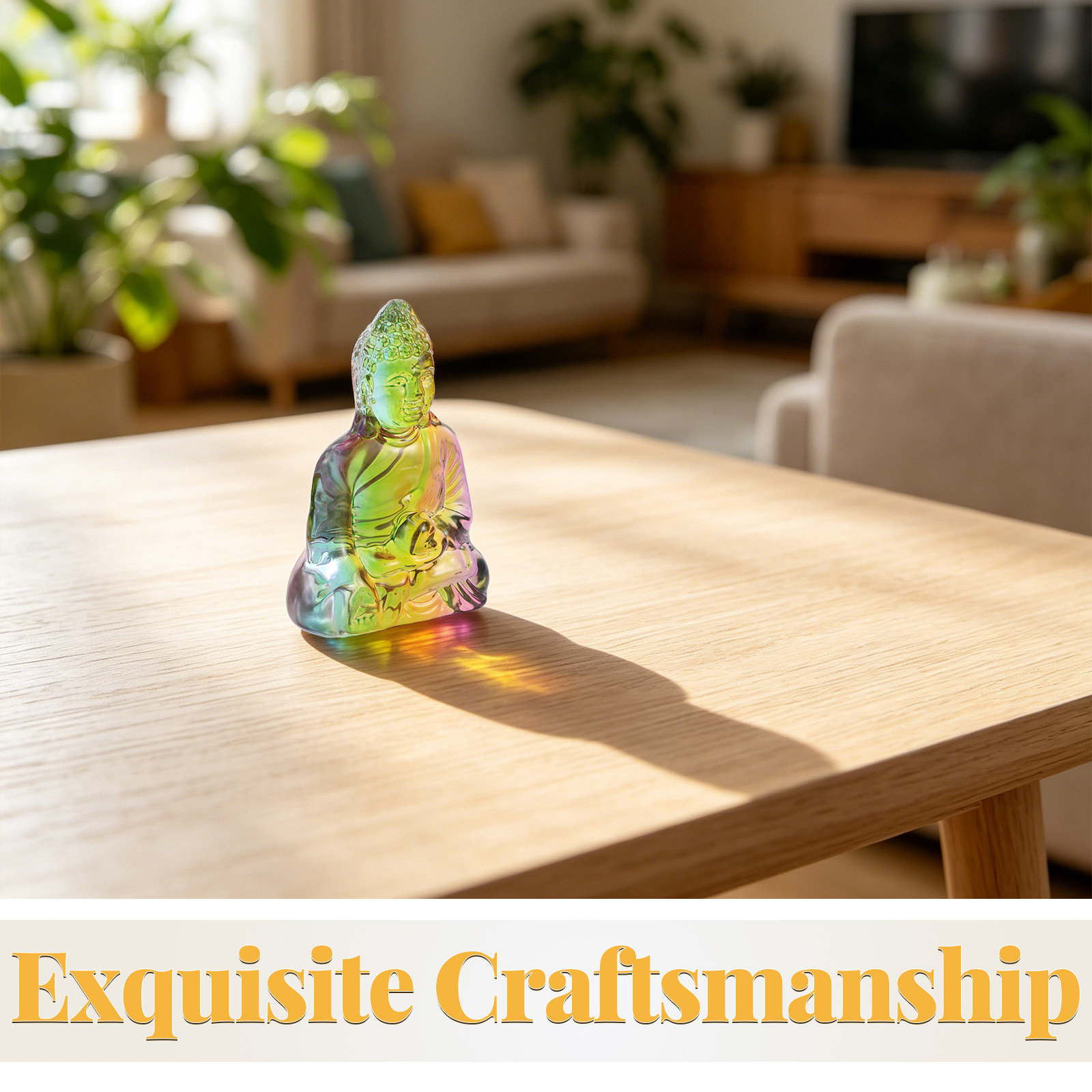 4.2 Inch Crystal Buddha Statue - Office Lighting Decor 评论和价格