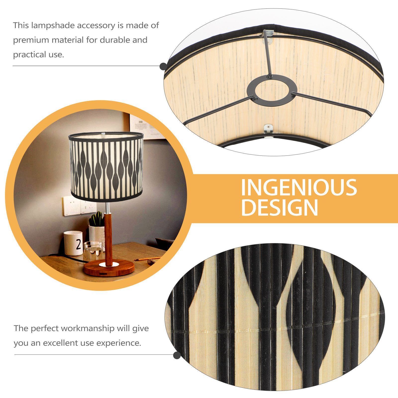 Geometric Bamboo Lampshade Dec - Geometric Lamp Shade 评论和价格