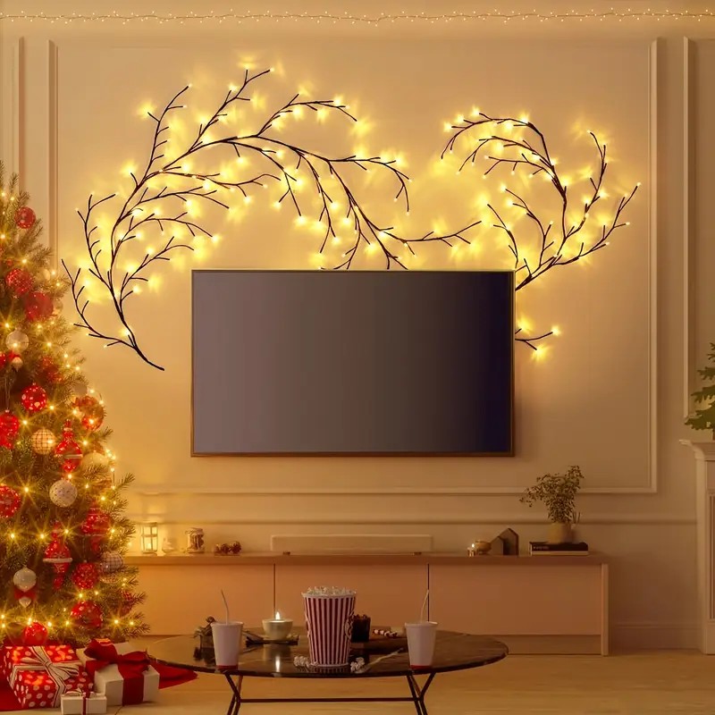 144 LEDs String Light Tree Bra - Wall Decor Lighting Tree 评论和价格