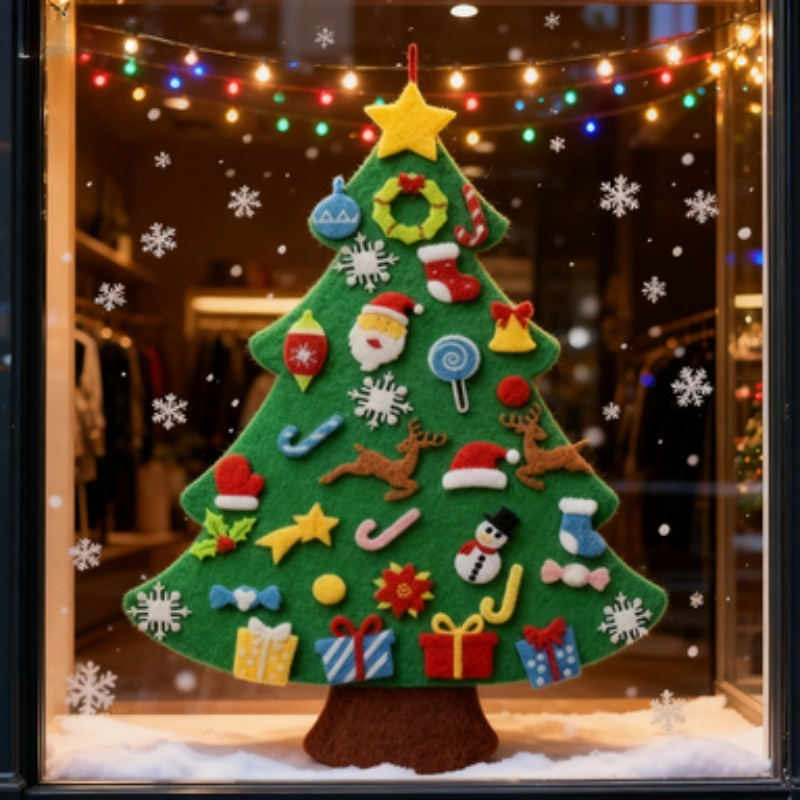 Kids DIY Montessori Wall Felt  - Wall Decor Lighting Tree 评论和价格