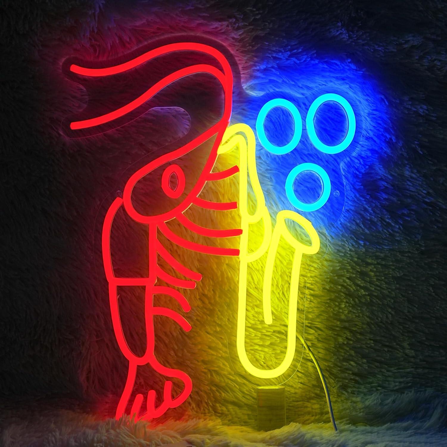 Lobster Saxophone Neon Sign Ja - Office Lighting Decor 评论和价格