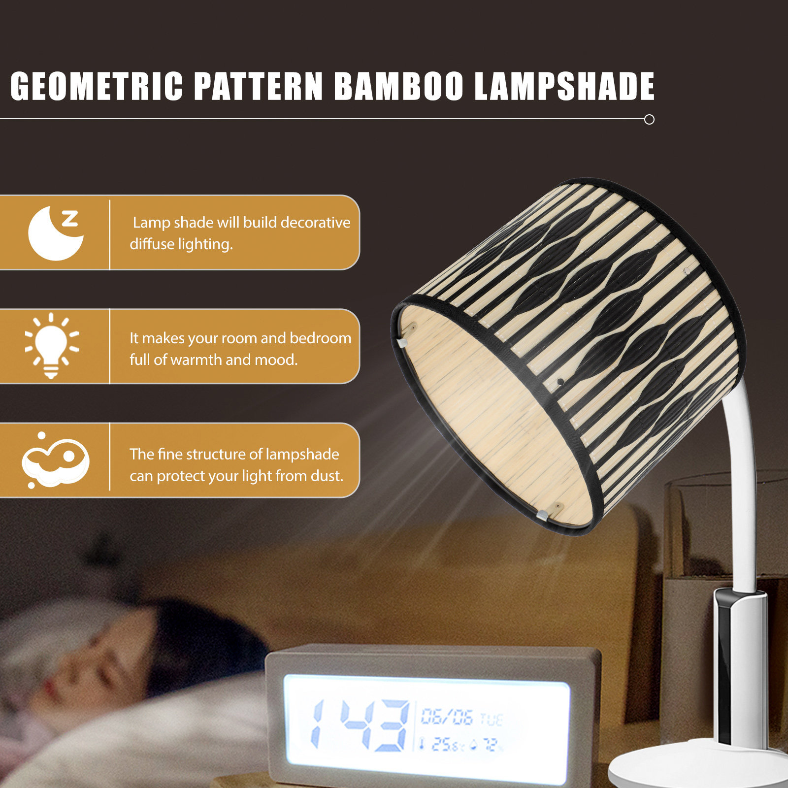 Exquisite Bamboo Craft Geometr - Geometric Lamp Shade 评论和价格
