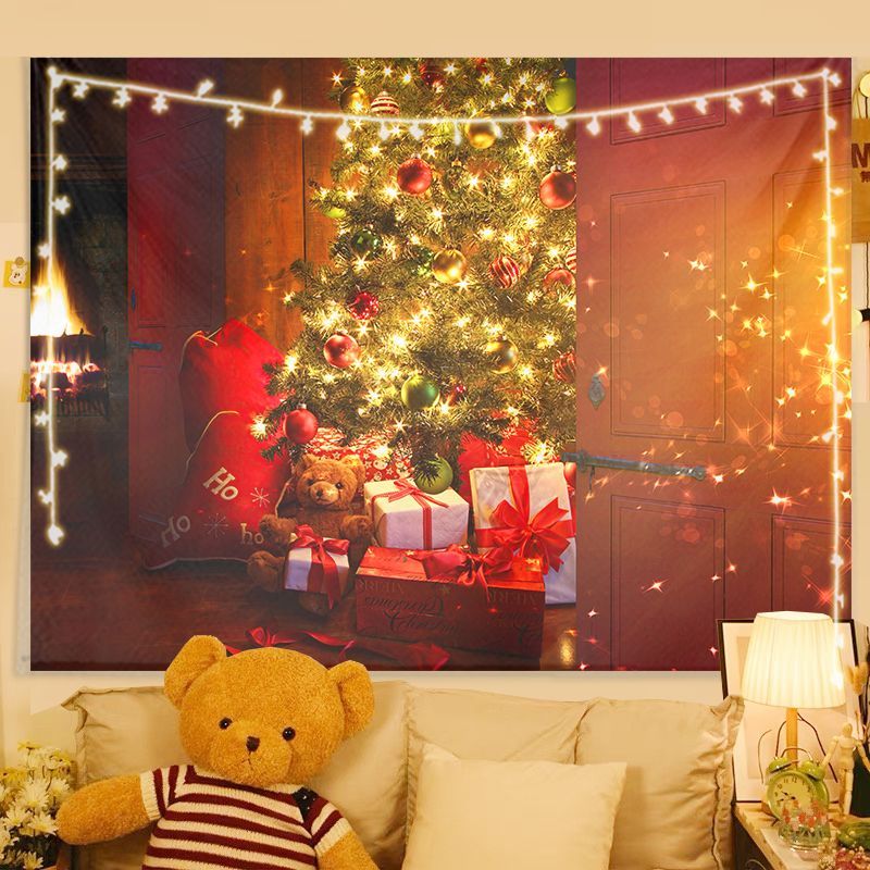 VIKAMA Wall Tapestry Christmas - Wall Decor Lighting Tree 评论和价格