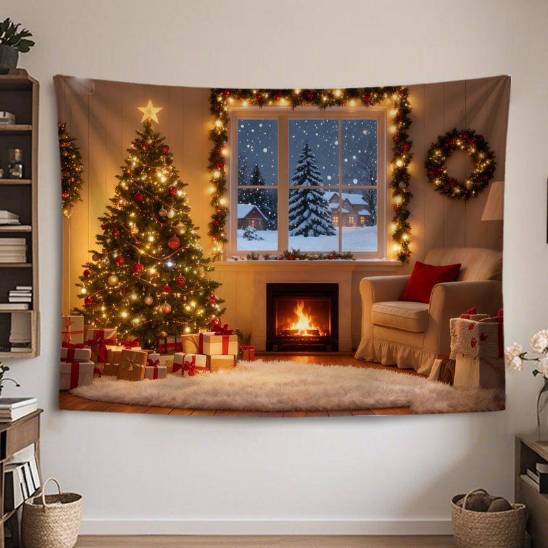 VIKAMA Wall Tapestry Christmas - Wall Decor Lighting Tree 评论和价格