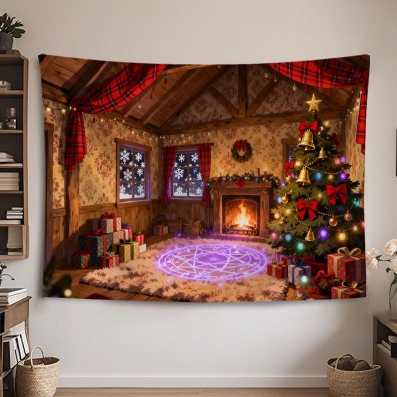 VIKAMA Wall Tapestry Christmas - Wall Decor Lighting Tree 评论和价格