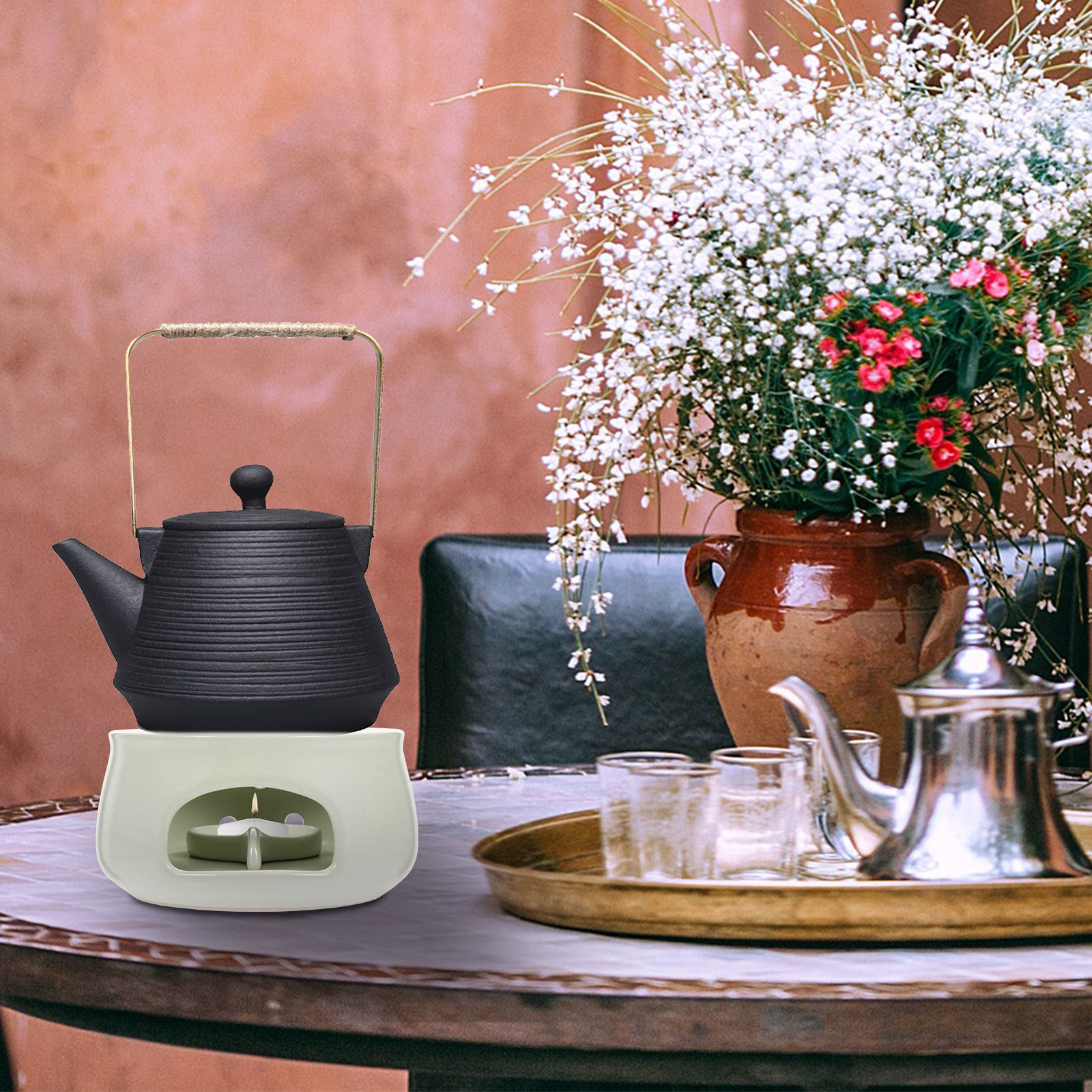 1 Pc Ceramic Tea Warmer Candle - Candle Holder Set 评论和价格